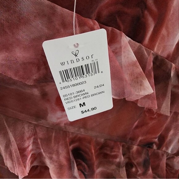 Windsor Pink Ruched Strapless Bodycon Dress Size Medium - Picture 6 of 8